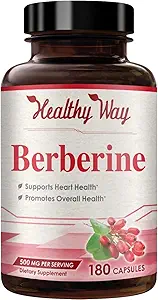 [BRSW2GD7BEIQO3DX] High Strength Berberine Supplement 500mg - Once Daily Potent Berberine 500mg Antioxidant Quercetin Supplement for Heart Aging and Vitality Support - Vegan Friendly & Made in The USA (180 Servings)