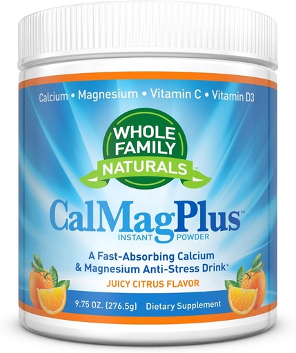 [BRSWGFQPOQMWKYL7] Calcium Magnesium Powder Supplement - CalMag Plus with Vitamin C & D3 - Gluten Free, Non GMO, Orange Tangerine Flavor - Cal Mag Drink - Calcium Supplement with Magnesium for Natural Calm