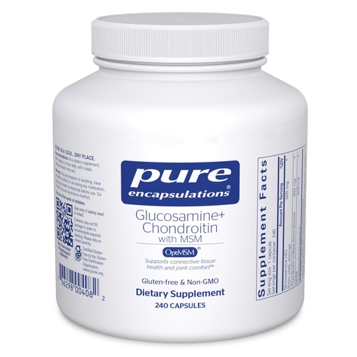 [BRSWIYABDEGWADYV] Pure Encapsulations Glucosamine Chondroitin with MSM - Supports Joint Health & Normal Cartilage Formation* - Maintains Enzyme Activity - Gluten-Free & Non-GMO - 240 Capsules
