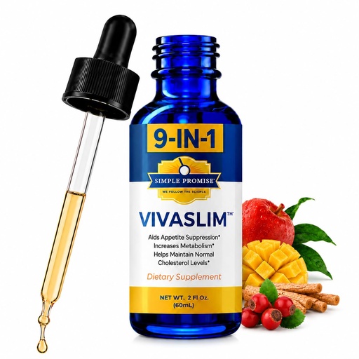 [BRSRMBL3DMCR43LO] Simple Promise VivaSlim - Liquid Supplement with Maca Root, Rhodiola Rosea & African Mango - Supports Metabolism, Appetite Control & Weight Management - 2 fl oz