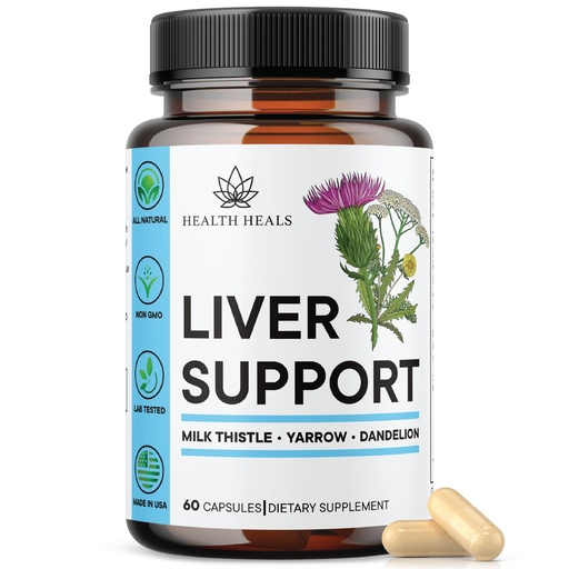 [BRSRO2YFB4IQIC3F] Liver Cleanse & Repair Formula - Herbal Liver Support Supplement with Milk Thistle Dandelion Root Turmeric, Artichoke Extract for Liver Health - 60 Count