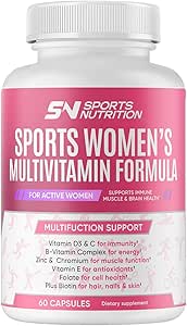 [BRSRO2YPCFYROG3B] MULTIVITAMIN for Active Women, 60 Capsules, Multivitamin & Multi-Mineral Supplement for Women, Helps Support Energy Levels, Focus, Concentration & Immune Health
