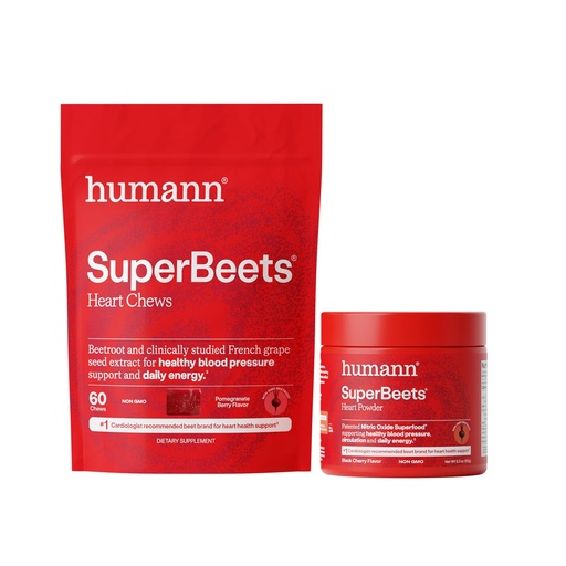 [BRSRMHAFAADQO2AZ] Humann SuperBeets Heart Chews & Black Cherry Powder