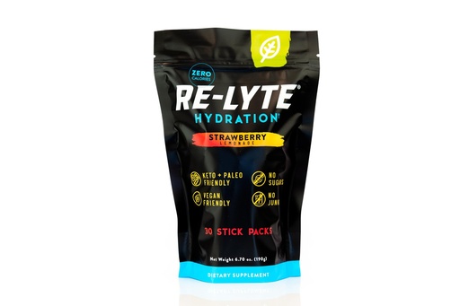[BRSRMZQLBMBBO2TJ] REDMOND Re-Lyte Hydration Electrolyte Drink Powder Mix (Strawberry Lemonade) 30 Stick Packs