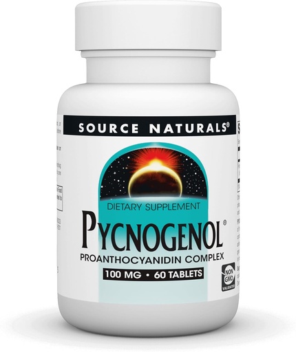 [BRSWIYQOAUAQICDK] Fuente Natural Pycnogenol 100 mg Complejo Proanthocyanidin - 60 Tablets