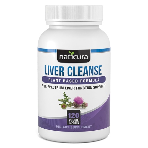 [BRSWGYDYCIMBAHI3] Naticura Liver Cleanse Plant-Based Formula - Vegan Full Spectrum Supplement with Milk Thistle, Vitamin C and Zinc for Liver Function and Immune Support - 120 Capsules - No Fillers or GMO - Made in USA