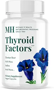 [BRSWIY36OJ6RY2LY] MICHAEL'S Health Naturopathic Programs Thyroid Factors - 90 Vegan Capsules - Nutrients for Production of Thyroid Hormones - Kosher - 30 Servings