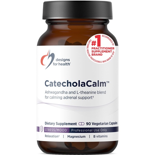 [BRSWIYQPAQPBMHD2] Designs for Health CatecholaCalm - Adaptogenic Herbs + Vitamins for Mood, Calm Support with L-Theanine, Passion Flower + Phosphatidylserine - Non-GMO Supplement (90 Capsules)