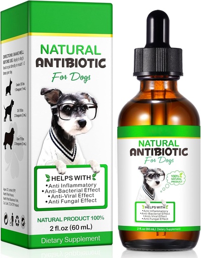 [BRSRAGI3DMDQK2TU] Dog Antibiotics, Natural Antibiotics for Dogs, Dog Multivitamin Herbal supplements 60ml