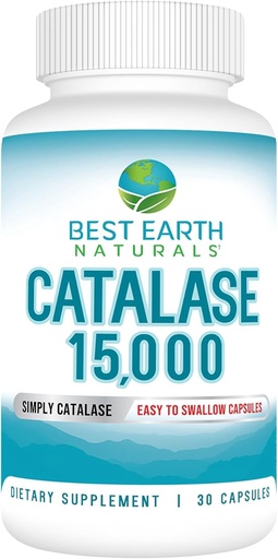 [BRSWYHQLCF6RM3Q3] Best Earth Naturals Catalase Suplemento 15,000 - Suplementos para el cabello fuerte - 30 días de suministro