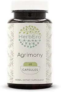 [BRSRMFADCEBQEGT3] HerbEra Agrimony 60 Capsules, 400 mg, Agrimony (Agrimonia Eupatoria) Dried Herb (60 Capsules)