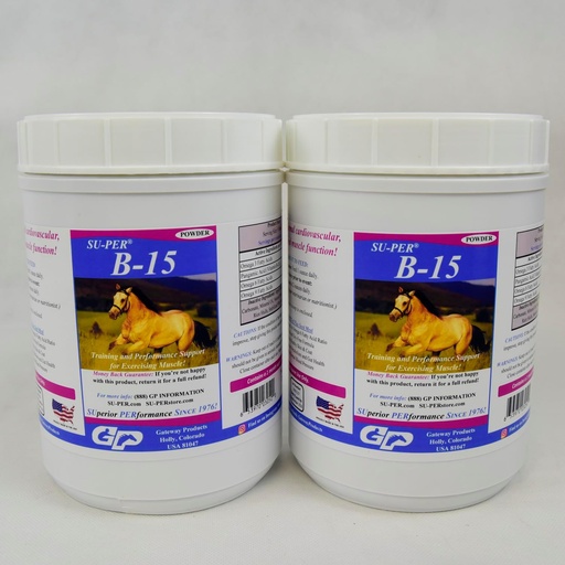[BRSROHYZBYDQYA3B] SU-PER B-15 Vitamin Supplement for Horses - Equine Vitamin B-15 Powder for Performance Support - 2.5 Pounds, (2 Pack)