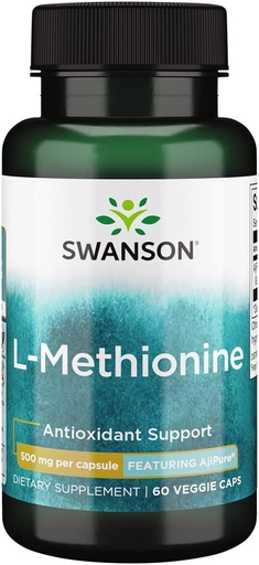 [BRSWIYD6OEEBCE34] Swanson ULT L-METHIONINE AJI 500MG 60 Veg CP