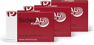 [BRSRAHYPCUARAFI7] SiderAL Forte Iron Supplement and Vitamin C for Women and Men - Premium Iron Supplement for Iron Deficiency and Anemia Support - High Absorption - Gentle on The Stomach - Non-Constipating - 90 Caps