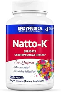 [BRSWIZIDAANGK23K] Enzymedica, Natto-K, Enzyme Support, 90 Capsules