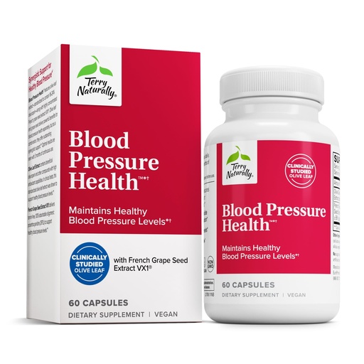 [BRSWIZ33BMPQ4G3C] Terry Naturally Blood Pressure Health - Healthy Blood Flow & Circulation Support Supplement - Heart Health Supplement with Antioxidants - Cardiovascular Support - 60 Capsules