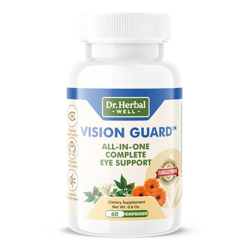 [BRSRAHQODF4AEYA6] DR. HERBAL WELL Vision Guard – All in One Complete Eye Support, 60 Capsules