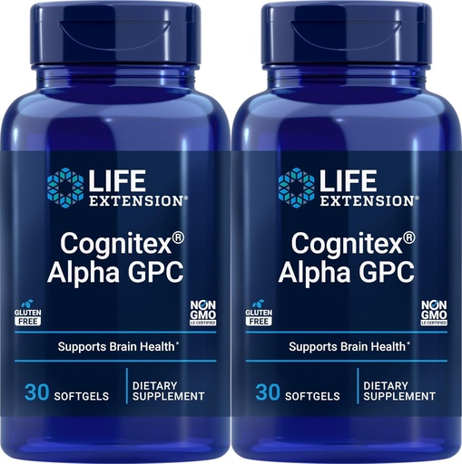 [BRSWIZQDCFYQ4FT6] Life Extension Cognitex Alpha GPC, 30 Softgels (2-es csomag)