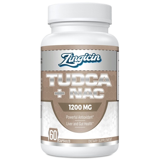 [BRSRMCT5OIMREC3X] TUDCA with NAC Supplement 1200mg - 60 Capsules,Powerful TUDCA Bile Salt Plus N-Acetyl-Cysteine,Antioxidant Supplements for Liver,Digestion