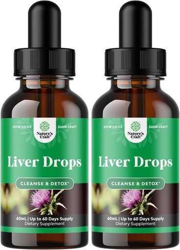 [BRSROZI7C4HRS335] Liver Support Milk Thistle Tincture - Herbal Milk Thistle Liquid Blend with Astragalus Root for Liver Detox Cleanse & Repair - Cleanse Detox Drops with Shiitake Maitake & Cordyceps (2 Pack)
