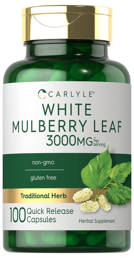 [BRSW2CQDAENR6YL3] Carlyle Mulberry Leaf Extract | 100 Capsules | Non-GMO and Gluten Free Herbal Supplement