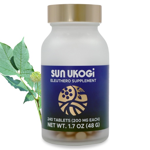 [BRSRA2TRDMDRA3L7] Sun Chlorella Sun Ukogi Eleuthero Root 200 mg Siberian Ginseng Supplement - Natural Adaptogen Well Being & Endurance Supplement for Women & Men - Non-GMO - 240 Tablets