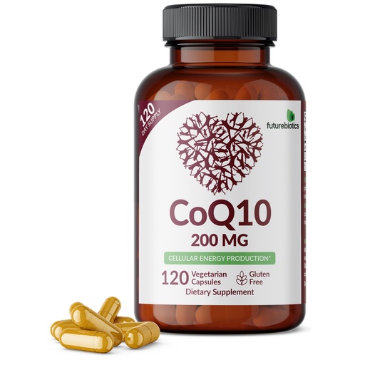 [BRSROFQNAEIRS3TP] Futurebiotics CoQ10 200 MG Cellular Energy Production, 120 Vegetarian Capsules