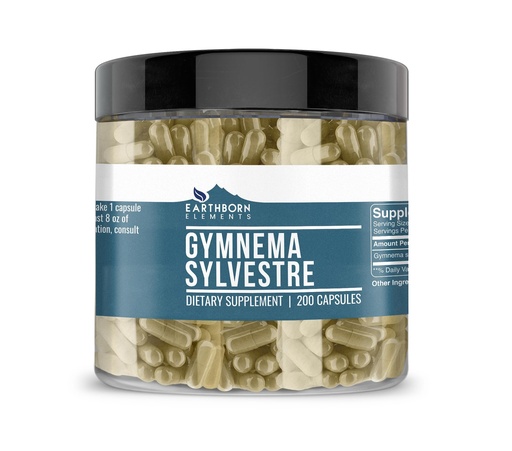 [BRSROYYNOYJWECDL] Earthborn Elements Gymnema Sylvestre 200 Capsules, Pure & Undiluted, No Additives