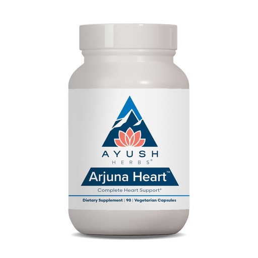 [BRSWKHD3C4GR423H] Ayush Herbs Arjuna Heart - Complete Heart-Support Supplement, Natural Arjuna, Magnesium & CoQ10 Formula for Women & Men - 90 Vegetarian Caplets (1 Count)