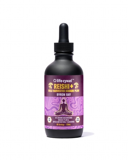 [BRSRAH33OAORSD36] Life Cykel - Reishi Mushroom Extract with Wild Kakadu Plum - Potent Immune & Sleep Support Supplement, Vitamin-C Rich Adaptogen Mushroom Drops - 4 Fl Oz