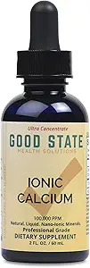 [BRSWIFQQCQHRYG3E] Good State Liquid Ionic Calcium Ultra Concentrate - 10 Drops Equals 50 Mg - 100 Servings Per Bottle 1.6fl. oz