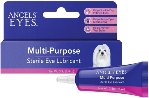 [BRSROGTRCQJWGFA2] ANGELS' EYES Multi-Purpose Sterile Eye Lubricant | Soothes Dry Irritated Eyes | Safe for Dogs and Cats | Moisturize and Relieves Dry, Itchy Eyes | Tears and Discharge | 3.5g