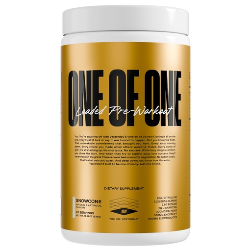 [BRSRACT6AUHRGETG] ONE OF ONE Loaded Pre-Workout – High-Stim Energy, Focus & Endurance with EndoFlo™, Genius Pure™ Alpha GPC, NeuroRush™, Dynamine®, No Crash, Gluten Free – Snow Cone