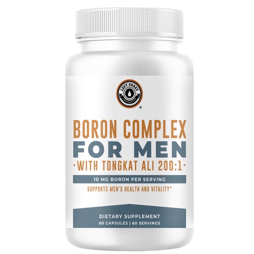 [BRSRAFTYBMFRUEQZ] Boron Supplement For Men With Tongkat Ali - Vitamin D3, Zinc Picolinate 30mg, Longjack Tongkat Ali For Men - Boron Citrate 10mg For Men’s Health - Non GMO, Gluten Free, No Allergens - 60 Count