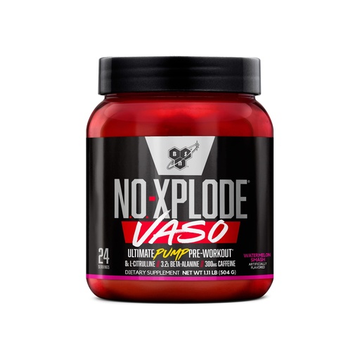 [BRSW2GQOO4HGME3X] BSN N.O.-XPLODE Vaso Pre Workout Powder with 8g of L-Citrulline and 3.2g Beta-Alanine and Energy, Flavor: Watermelon Smash, 24 Servings
