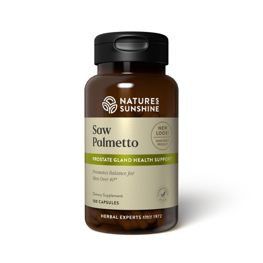 [BRSWIYQZBEEAOCLE] Nature's Sunshine Saw Palmetto, 100 Capsules, Kosher | Naturally Helps Improve Prostate Health and Helps Balance Hormones for Adult Men and Women