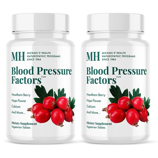 [BRSROFA3AUBBGDIV] Michael's Health Naturopathic Programs Blood Pressure Factors - 90 Vegetarian Tablets, Pack of 2 - Provides Fluid Balance Support - Kosher - 60 Total Servings