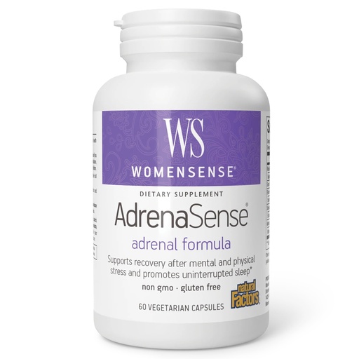 [BRSWIYD7DN7QEGTY] WomenSense AdrenaSense by Natural Factors, AdrenaSense, Herbal Supplement for Adrenal Support and Stress Relief, Vegan, Non-GMO, 60 Capsules