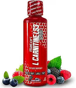 [BRSWGZI2BYOQYCA4] iSatori L-Carnitine LS3 1500, Triple-Blend Liquid L Carnitine Supplement, with Acetyl & Tartrate, Stimulant Free, Low Calories, Sugar & Gluten Free, Keto-Friendly, Mixed Berry Flavor (32 Servings)