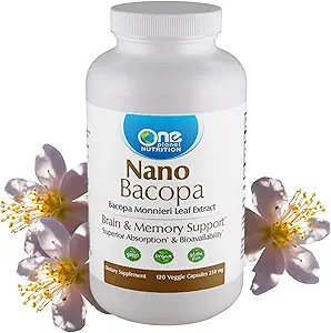 [BRSWYAQ5BN6BG33X] One Planet Nutrition Nano Bacopa 250 mg Veggie Capsules (120 Servings), Bacopa monnieri Extract, Nano for Easy Absorption, Enhances Memory & Focus, Non-GMO, Vegan, Gluten-Free