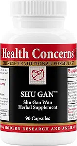 [BRSW2GT2BACGYE3K] Health Concerns Shu Gan – Liver Support & Digestion Relief – Bloating, Nausea, Gut Health, Gallbladder & Gastric Balance – Chinese Herbal Formula with Turmeric & Peony – 90 Capsules