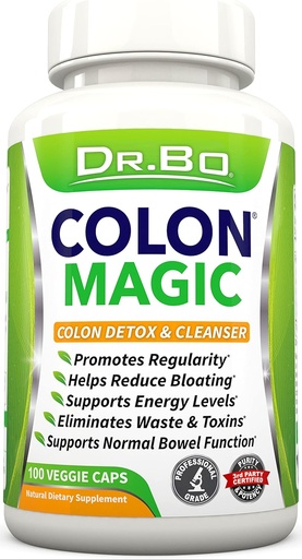 [BRSWGFQZPIBAKHIY] Colon Cleanse Detox Formuła - Natural Bowel Cleanser Pills for Instinal Bloating & Fast Digestive Cleansing - Codzienne Zaparcia Relief Supplement Gut, Belly, Stomach - Kobiety Mężczyźni Herbal Weight Flush