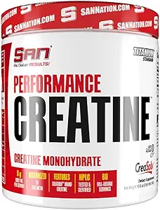 [BRSROHD3CQGRO3YY] SAN Performance Creatine 600g – Supports Muscle Growth and Athletic Endurance, 120 Servings