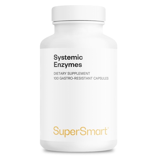 [BRSWIHQBDEOQGEQ3] Supersmart Systemic Enzymes (High Potency) - with Bromelain, Protease, Lipase, Trypsin, Chymotrypsin, Peptidase, Pancreatin - Proteolytic Enzymes Complex | Non-GMO & Gluten Free - 100 DR Capsules