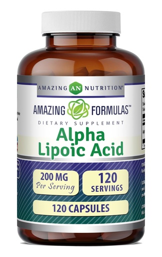 [BRSROH35AEBBOFDV] Amazing Formulas Alpha Lipoic Acid | 200 Mg Amino Acid Supplement | Capsules | Non-GMO | Gluten-Free | Made in USA (1 Pack | 120 Count)