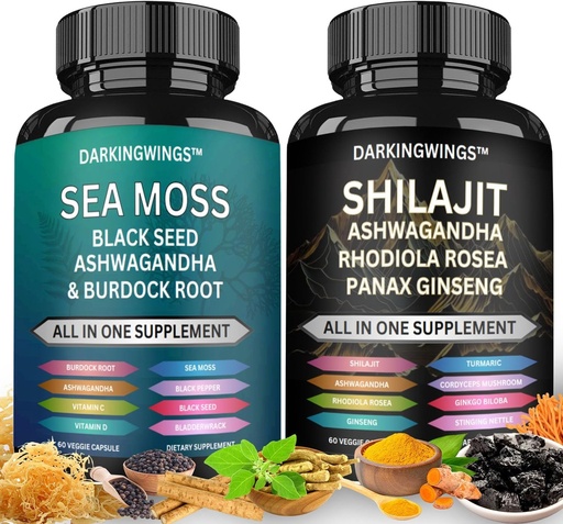 [BRSRAFQKBEHREA37] Shilajit & Sea Moss Capsules