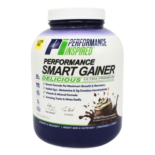 [BRSWGYIYC4BRYYLU] Performance Inspired Nutrition Smart Mass Gainer – 50G Protein, 900 Calories, Creatine, L-Glutamine & Digestive Enzymes – Muscle Recovery & Growth – Chocolate Milkshake – 6 lb