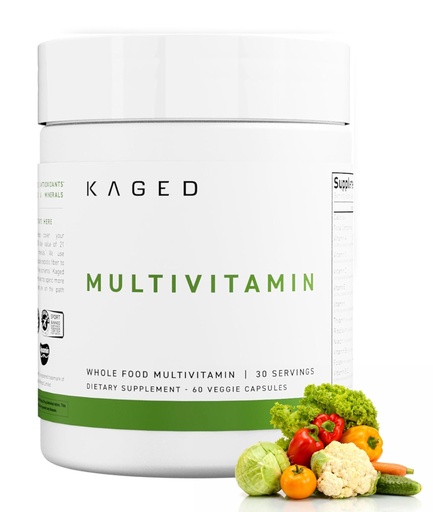 [BRSWYHT6OQAWCA3Z] Kaged Multivitamin Capsules | Unflavored | Whole Foods Organic Fruits & Veggies | Plant Based Vegan Multivitamin | Vitamin C, D, E, B12 | Supplements for Men & Women | 30 Servings