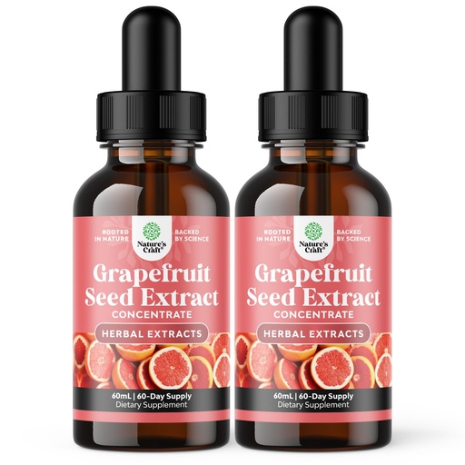 [BRSRAYYKDIGQMAA3] GSE Grapefruit Seed Extract Liquid - One Drop Daily - Super Concentrated Grape Seed Extract Liquid Drops Rich in Bioflavonoids & Polyphenols for Gut Health & Immune Support - 2 Fl Oz (2 Pack)