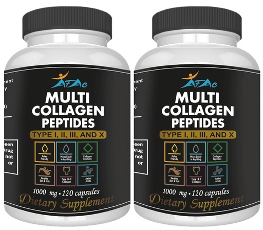 [BRSRMHQPAR7G23QU] VITAMISAN 2-Pack Multi Collagen Plus Pills (Type I, II, III, X) for Anti-Aging, Hair, Skin, Nails and Joint Support, 80 Day Supply 240 Capsules